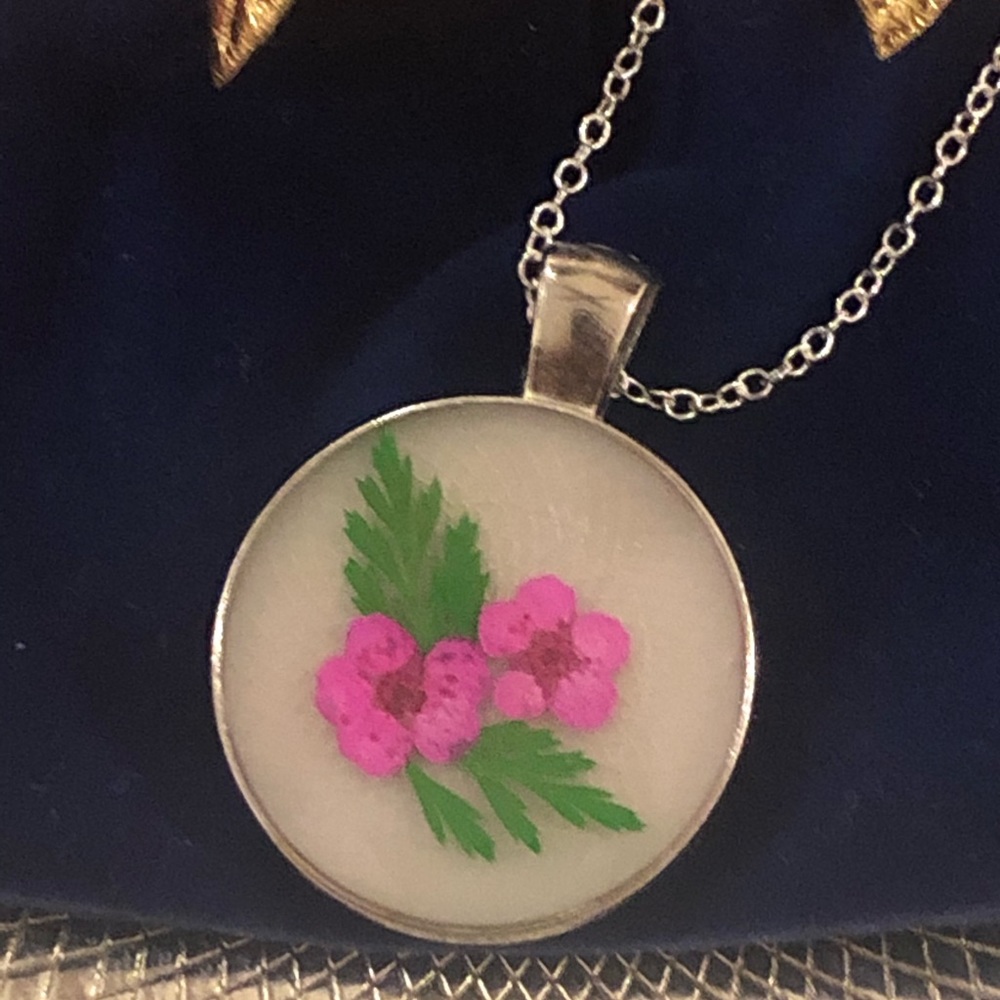 Real Pressed Flower Pendant